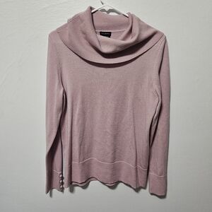 Talbots Dusty Rose Cowl Neck Sweater with Relaxed Fit and Long Sleeves